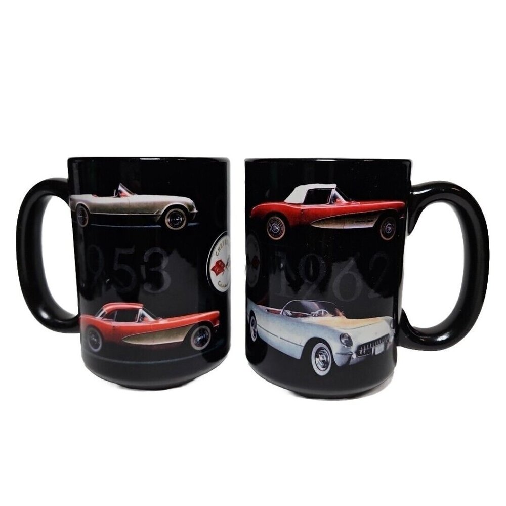 1953 - 1962 Chevrolet Corvette Coffee Mug Set 2 Officially Licensed C1 4 Models